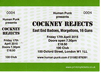 East End Badoes - The 100 Club, Oxford Street, London 17.4.15